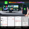Develuck 10.26" Car DVR 350° Adjustable Carplay Android Auto Dash cam 4K Front&1080P Rear Camera Voice Control WIFI Dual lens FM