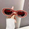 Fashion Square Sunglasses for Women Rectangle Brand Shades Sun Glasses Bling Diamond Eyeglasses Uv400 Glittering Accessories
