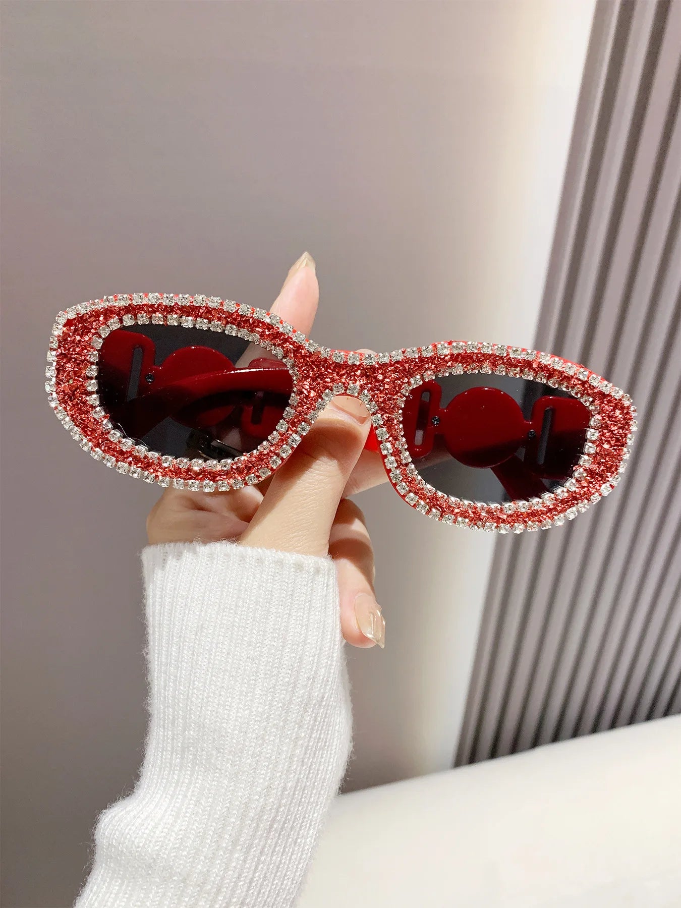 Fashion Square Sunglasses for Women Rectangle Brand Shades Sun Glasses Bling Diamond Eyeglasses Uv400 Glittering Accessories