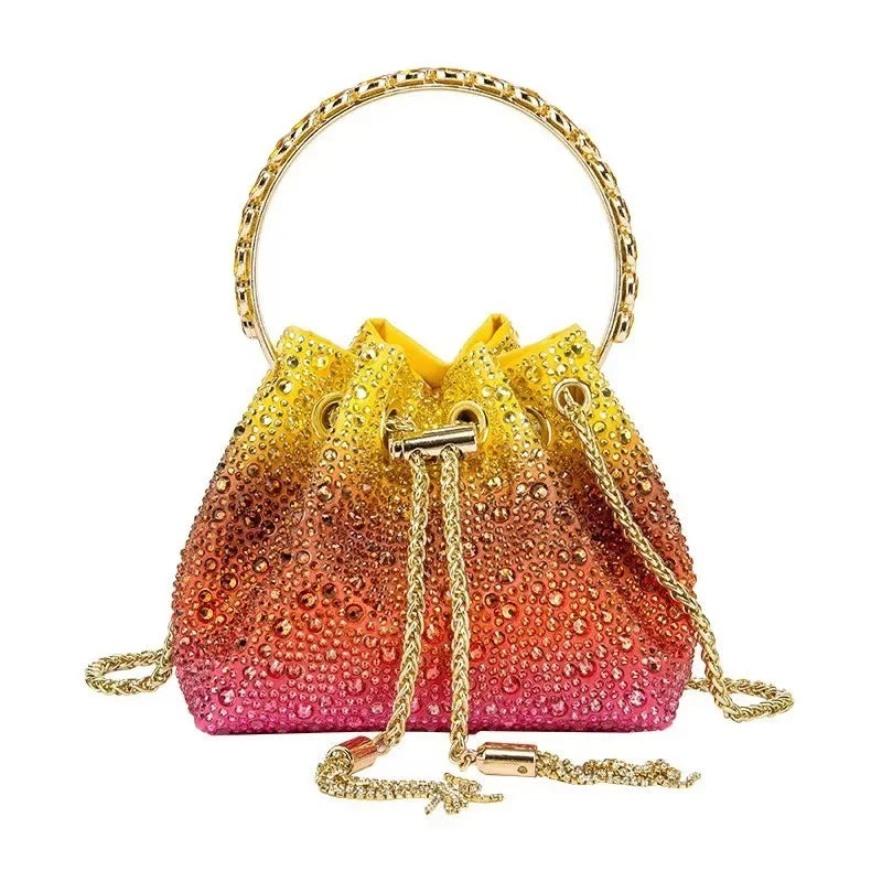 Wedding Party Clutch Purse Glitter Shiny Diamond Banquet Bag Women's Handbag Luxury Fashion Evening Bag Shoulder Chain Bag