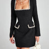 Women Summer O Neck Casual Patchwork Mini Dress, 2024 Sleeveless Sexy Zipper Party Dress, Backless Holiday Elegant Ladies Dress