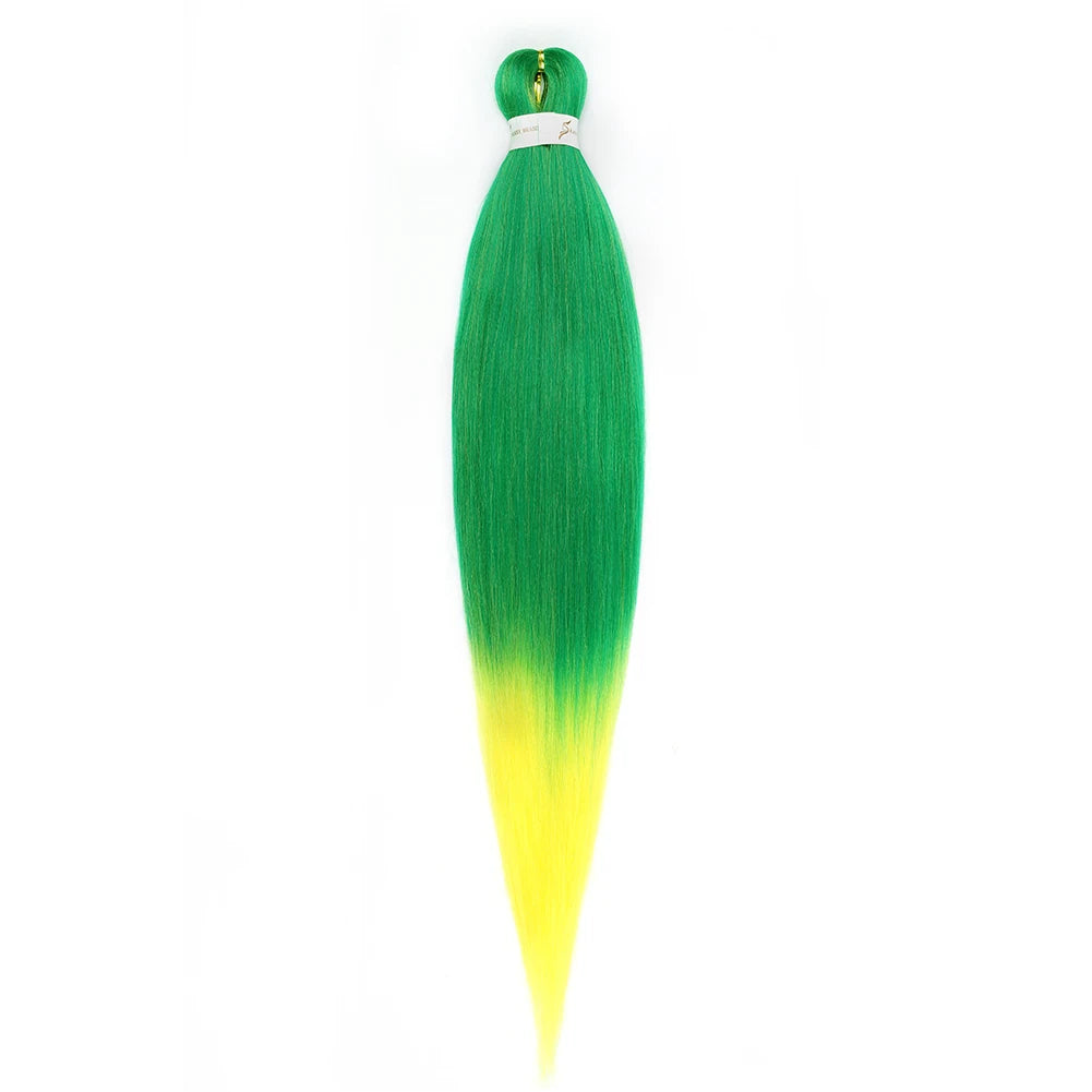 Pre-stretched Braids Synthetic Hair Professional Itch Free Hot Water Setting Fiber 30'' Ombre Yaki Texture Braid Hair Extensions