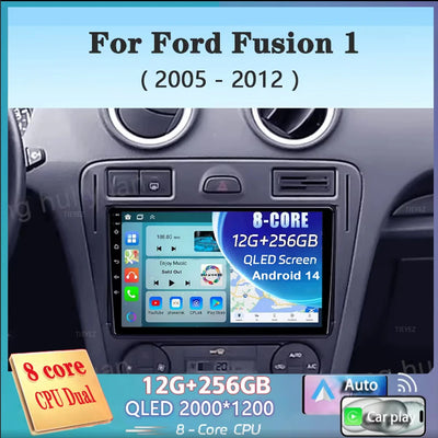 For Ford Fusion 1 2005 - 2012 Android 14 Carplay Auto Car Radio Multimedia Video Player Navigation GPS  No 2Din 2 Din DVD DSP 4G