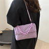 Acrylic Chain Crossbody Square Bags Casual Flap Women Commute Bags Quilted All-match Winter Large Capacity for Girls Shopping