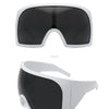 Oversized Punk One-piece Wrap Around Sunglasses Goggle Women Men Sun Glasses Female Surround 2000'S Shades Eyewear