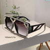 KAMMPT Rhinestone Shine Brand Design Sunglasses Fashion Women Grey Sun Glasses Trendy Decoration Sun Shades for Party Driving