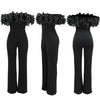 Sexy Slash Neck Slim Fit Jumpsuit for Woman Jumpsuits Rose One Piece Women Club Overalls Celebrities Outfits Party Sexy Rompers