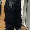 2024 New American Trend Retro Hip-hop Embroidery Pattern Baggy Jeans For Men And Women Y2K Harajuku Gothic Wide Pants Streetwear