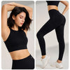 Yoga Clothing Set Women's High Waisted Leggings and Top Two Piece Seamless Fitness Exercise Clothing Fitness Workout Underwear