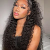 Snwprin 360 HD Full Lace Curly Human Hair Wigs Preplucked 13x6 Lace Frontal Wig Deep Wave Glueless Human Hair Ready To Wear 30In