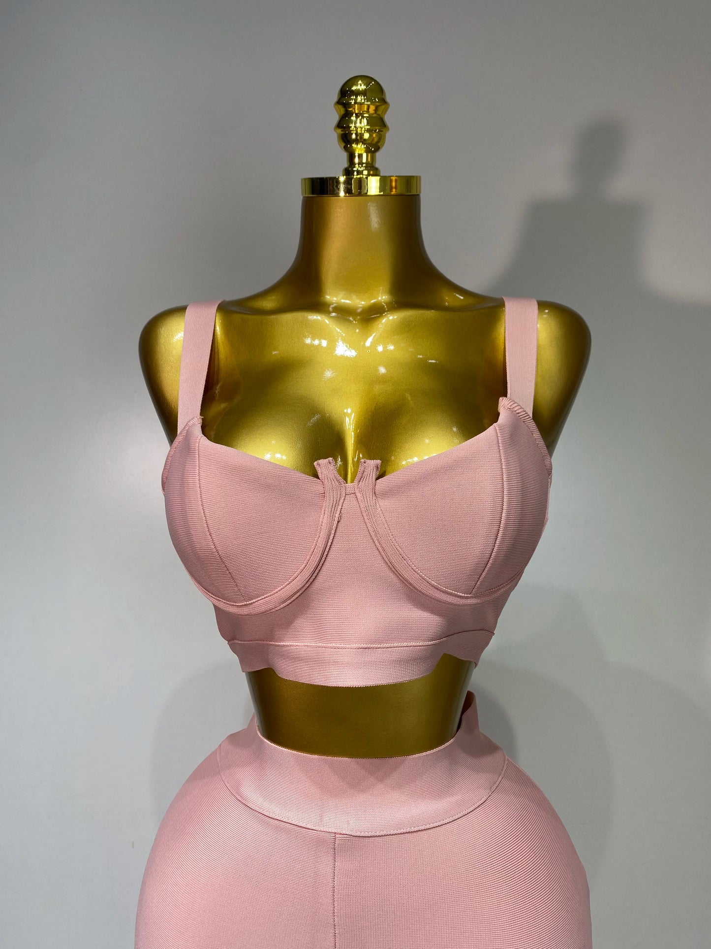 High Quality Elegant Bandage Top Pant Set Women Sexy Evening Party Nightclub Luxury Birthday High Street Fashion Two Piece Set