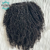 Afro Kinky Curly Clip ins Hair Extensions Human Hair Seamless PU Clip in Hair Skin Weft 7pcs /set 120g Full Head for Balck Wome