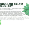 Inyahome 3D Succulent Throw Pillow Cactus Plush Flower Plant Shaped Cushion for Living Room Decor Novelty Decoration Plant Decor