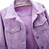 Women Denim Jacket Spring Autumn Short Coat Pink Jean Jackets Casual Tops Purple Yellow Purple Blue Loose Tops Lady Outerwear