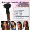 0.6cm Thickness 6-24 Inches 10 Stands Pacs Dreadlocks Human Hair Extensions for Women Ombre Brown Loc Extension can be Dyed