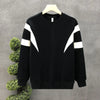 Spring Autumn Round Neck Loose Casual Patchwork Sweatshirt Men Long Sleeve Oversized All-match Top Homme Sporty Pullover Outwear