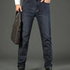 Wthinlee New Business Men's Jeans Casual Straight Stretch Fashion Classic Blue Black Work Denim Trousers Male Brand Clothing