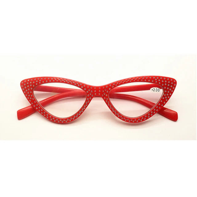 Cat Eye Reading Glasses Women Men Lightweight Diamond Presbyopic Eyeglasses Hyperopia Optical Spectacle Female Goggle