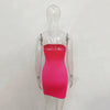 Sexy Strapless Off Shoulder Pinkycolor Bodycon Dress Women Backless Slim Mini Dress Club Party Vestidos
