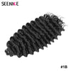 Deep Wavy Twist Synthetic Crochet Hair Afro Curly Hair African Crochet Braids Ombre Blonde Braiding Hair Extensions For Women