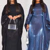 Batwing Butterfly Sleeve Satin Khimar Abaya Dubai Muslim Maxi Dress Kaftan Abayas For Women Kebaya Caftan Robe Femme Vestidos