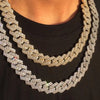 Caraquet Punk Hip Hop Cuban Link Chain Choker Necklace Iced Out Rapper Crystal Necklace Fashion Bling Rhinestone Jewelry Gift