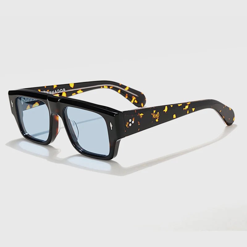 2024 Luxury Brand Sunglasses Men Top Quality SDEVOTO Handmade Square Vintage Acetate UV400 Fashion Women Protection SUN GLASSES
