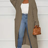 Plus Size Fall and Winter New 2023 Women's Solid Color Cardigan, Casual Knit Cardigan with Pockets Commuter Style Sweater XL-5XL