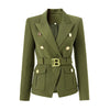 9 Colors Factory Customize Luxury Quality Classic Style Office White Black Women Pocket Blazers with Blet