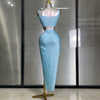 New Women Sexy Two Pieces Set Stretched Crystal Diamonds Night Club Skirt Suits Laced Singer Dancer Stage Performance Costume