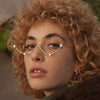 XSBODY Simple Water Drop Eyeglasses Frame Metal Y2k Eye Decoration Fashion Designer Coquette Rhinestone Face Jewelry Nightclub