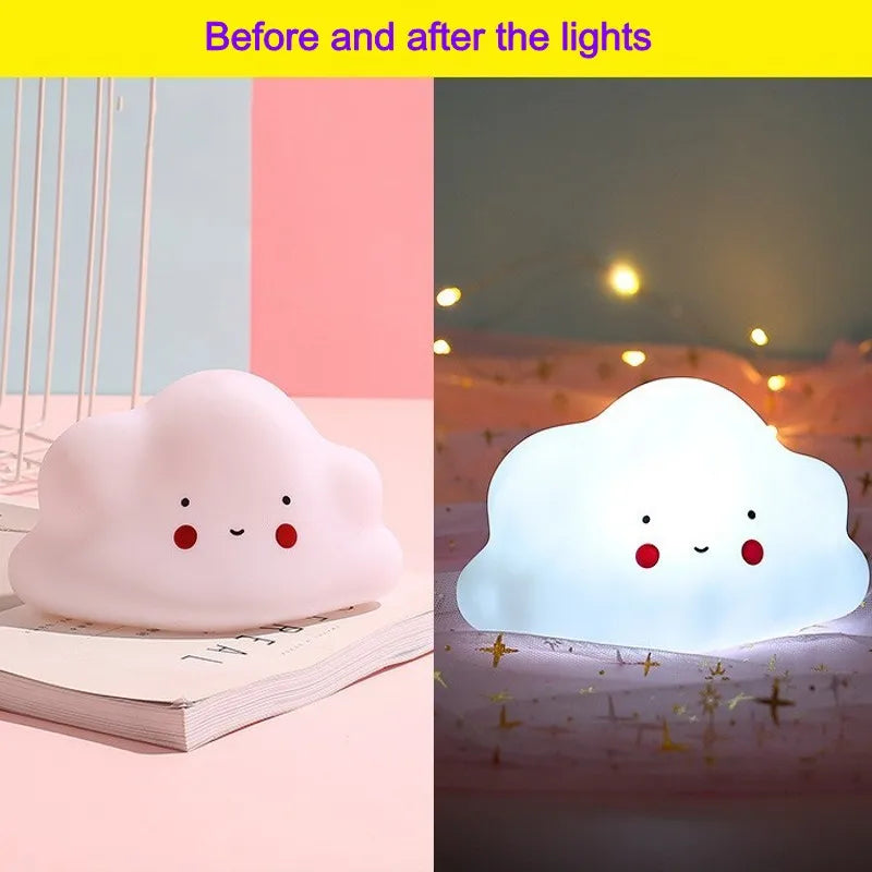 Led Night Light Baby Room Decoration Bed Stars Moon Clouds Toy Bedroom Decoration Modeling Light Baby Children's Toy Gift