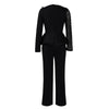 Luxury Jumpsuits & Rompers for Women Round Neck Beaded Transparent Sleeve High Waisted Elegant Female Birthday Party Overalls