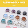 Luxury Pearl Sunglasses 2024 New Fashion Metal Frame Round Sun glasses Brand Designer Sunglasses UV400