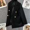 Spring Autumn High Quality Long Sleeve Female Blazer Double Button Jacket Ladies Business Work Wear Formal Coat Women Outerwea