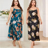 XL-5XL Big Size Sexy Suspender Nightdress Sleepwear Lingerie Summer Women Nightgown Loose Silky Satin Dressing Gown Loungewear