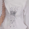 Spring 2 Pieces Set for Woman Pearl Top with Sleeves Pants Suit Women Outfit Elegant Classy Evening Wholesale Dropshipping
