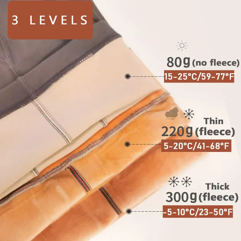 New Warm Tights For Women Winter Fleece Leggings Thermal Stockings Woman Insulated Printed Pantyhose
