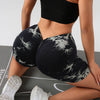 FITTOO Women V Back Shorts Cross High Waist Scrunch Butt Booty Leggings Workout Athletic Gym Cargo Bottoms Sexy Female Clothing