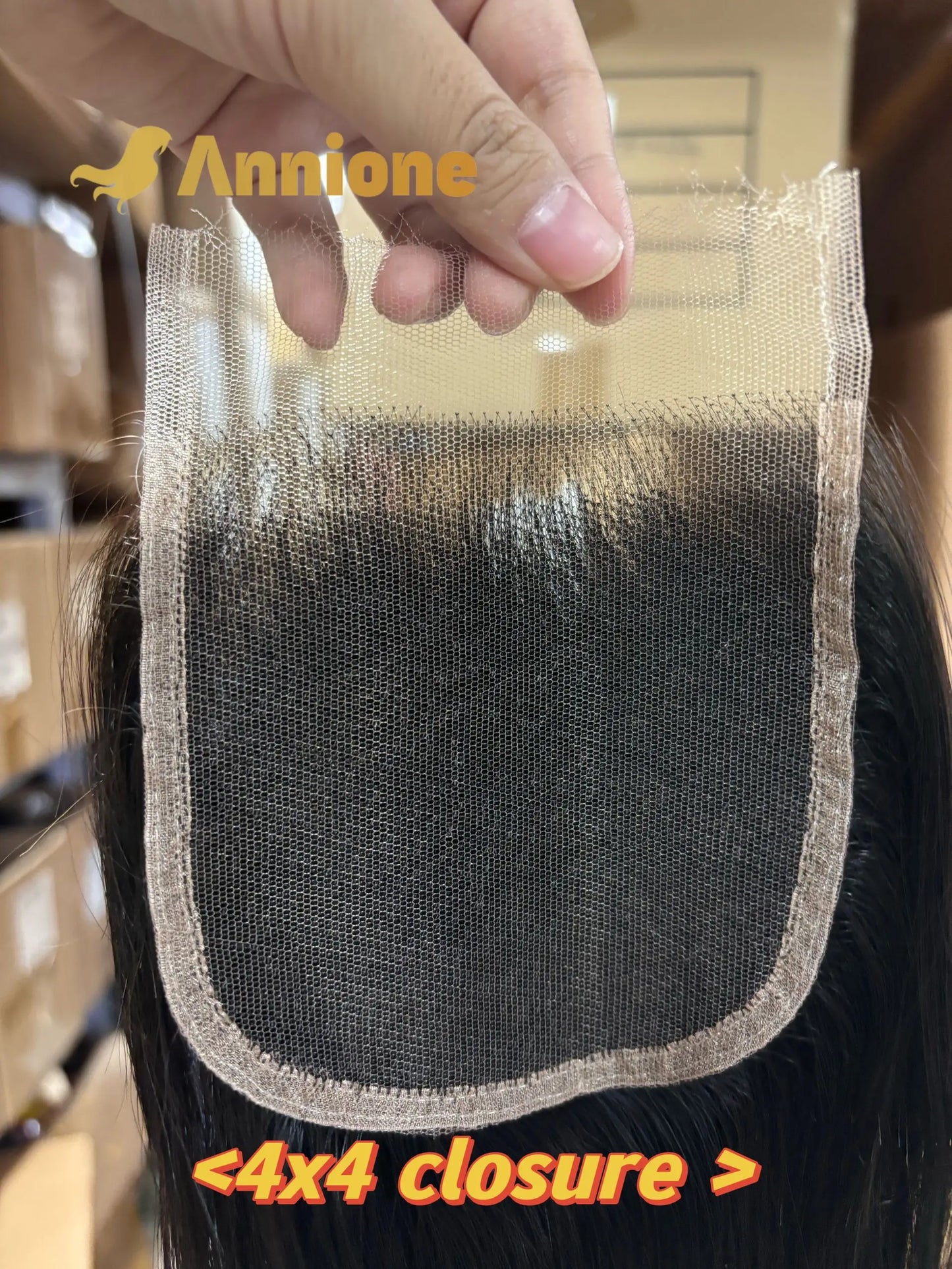 Annione 13x4 Straight Frontal Lace Only Real HD Transparent Lace 4x4 5x5 Closure 100% Brazilian Human Hair HD Pre plucked Lace