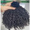 Afro Kinky Curly Clip ins Hair Extensions Human Hair Seamless PU Clip in Hair Skin Weft 7pcs /set 120g Full Head for Balck Wome