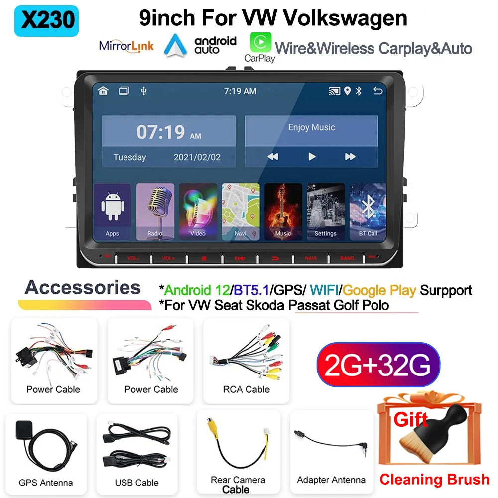 Android 13 Car Radio For VW Volkswagen Golf 5 6 Touran Passat B6 Jetta MK5 MK6 Autoradio Multimedia Player Smart car systems
