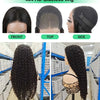Water Wave Glueless Wig Pre-Cut Lace Wig 180% Pre-Plucked Natural Wave Wear Go Glueless Curly Human Hair Wigs For Women