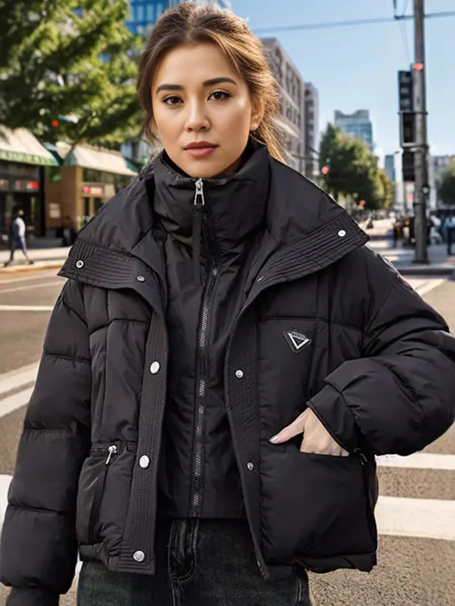 2024 Winter Korean Women Puffer Parkas Thick Warm Down Cotton Padded Coat Female Loose Outwear Clothes Short Jacket Overcoat