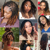 0.6cm Thickness 6-24 Inches 10 Stands Pacs Dreadlocks Human Hair Extensions for Women Ombre Brown Loc Extension can be Dyed