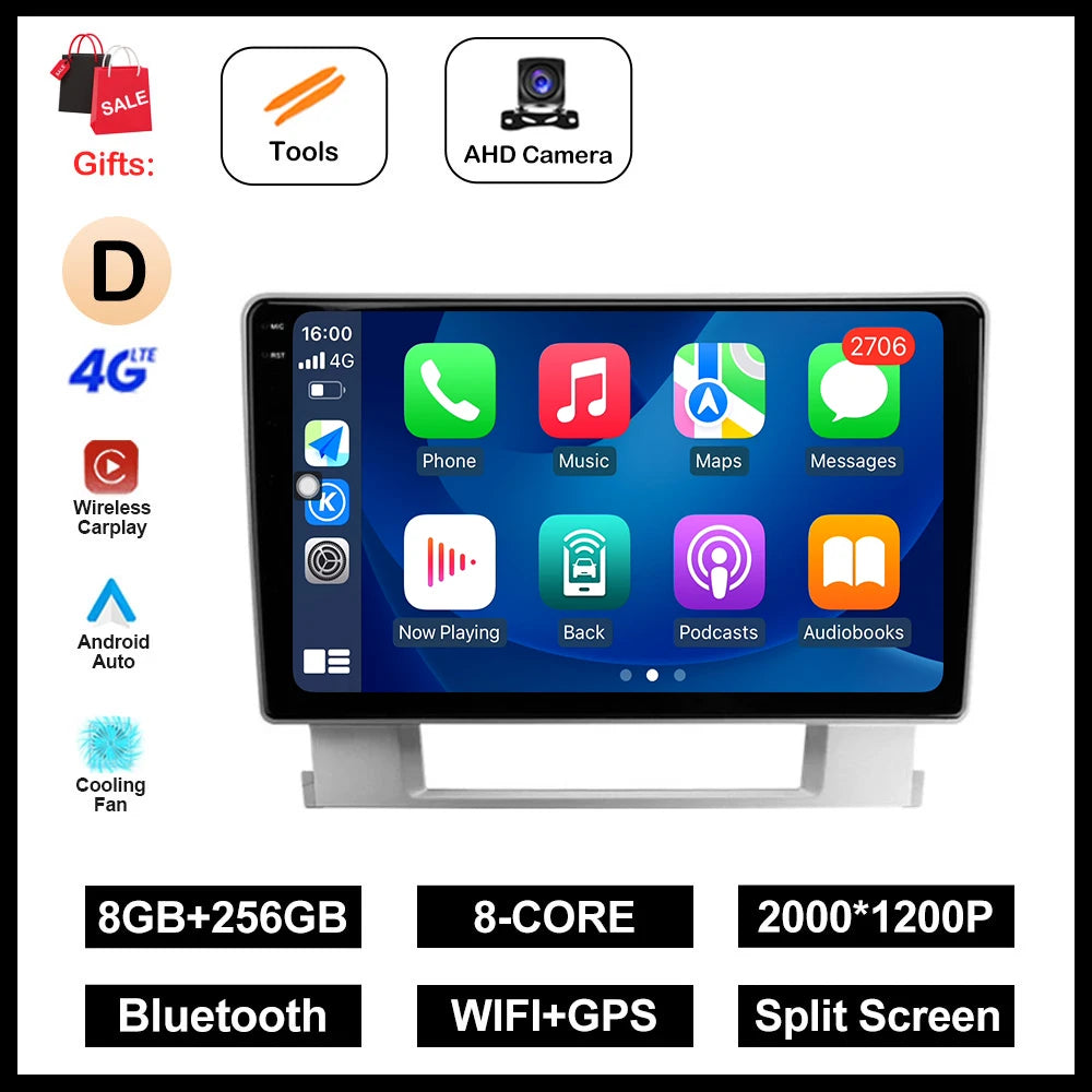 Android OS GPS Navi 9 '' Car Radio Multimedia Player WiFi Carplay for Buick Excelle 2 2009 - 2015 Opel Astra J 2009 - 2017