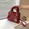 Red Love Patent Leather Bright Surface Handbag High-end Design Sense Wedding Bag Women's New Fashion All-matching Crossbody Bag
