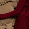 Tossy Female Pleated Sexy Maxi Dress Patchwork Twist Slim Long Sleeve Solid Y2k Autumn Streetwear Dress Women's Bodycon Dress