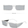 Retro Fashion Punk Square Sunglasses For Women Men Ins Popular Small Frame Silver Sun Glasses Trending Shades UV400 Ladies Eye