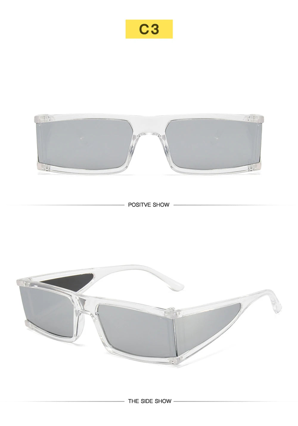 Retro Fashion Punk Square Sunglasses For Women Men Ins Popular Small Frame Silver Sun Glasses Trending Shades UV400 Ladies Eye